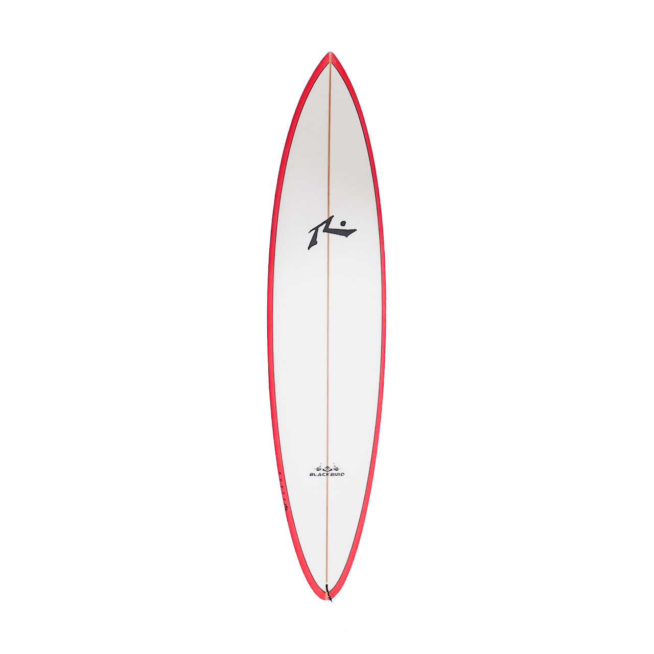 7'10 Blackbird - Red Rails and Red Bottom Tail Patch - Duplicate Custom