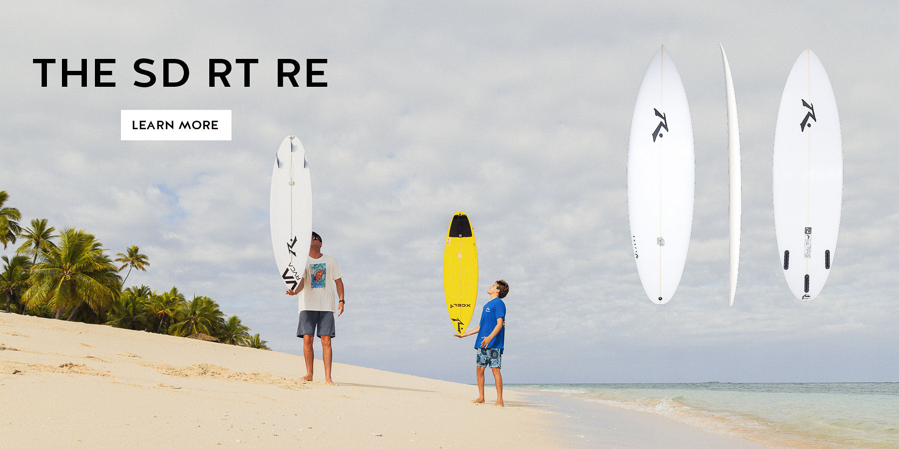 Picture of Mick Davey and Cortez Jernigan in Fiji with their SD RT RE surfboards - desktop