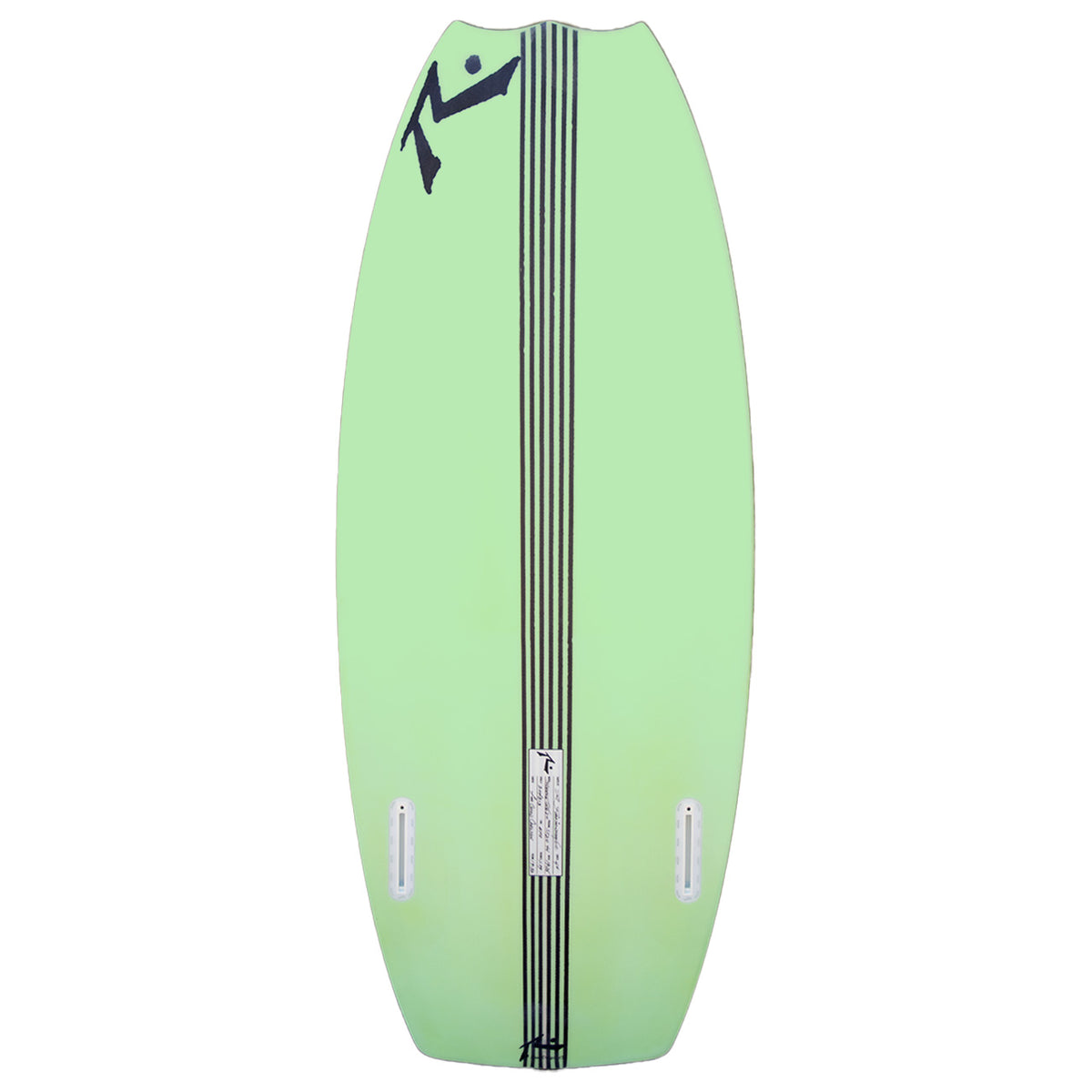 Snaggle Tooth 2.0 Wakesurf Board - Rusty Surfboards - Bottom View - Green