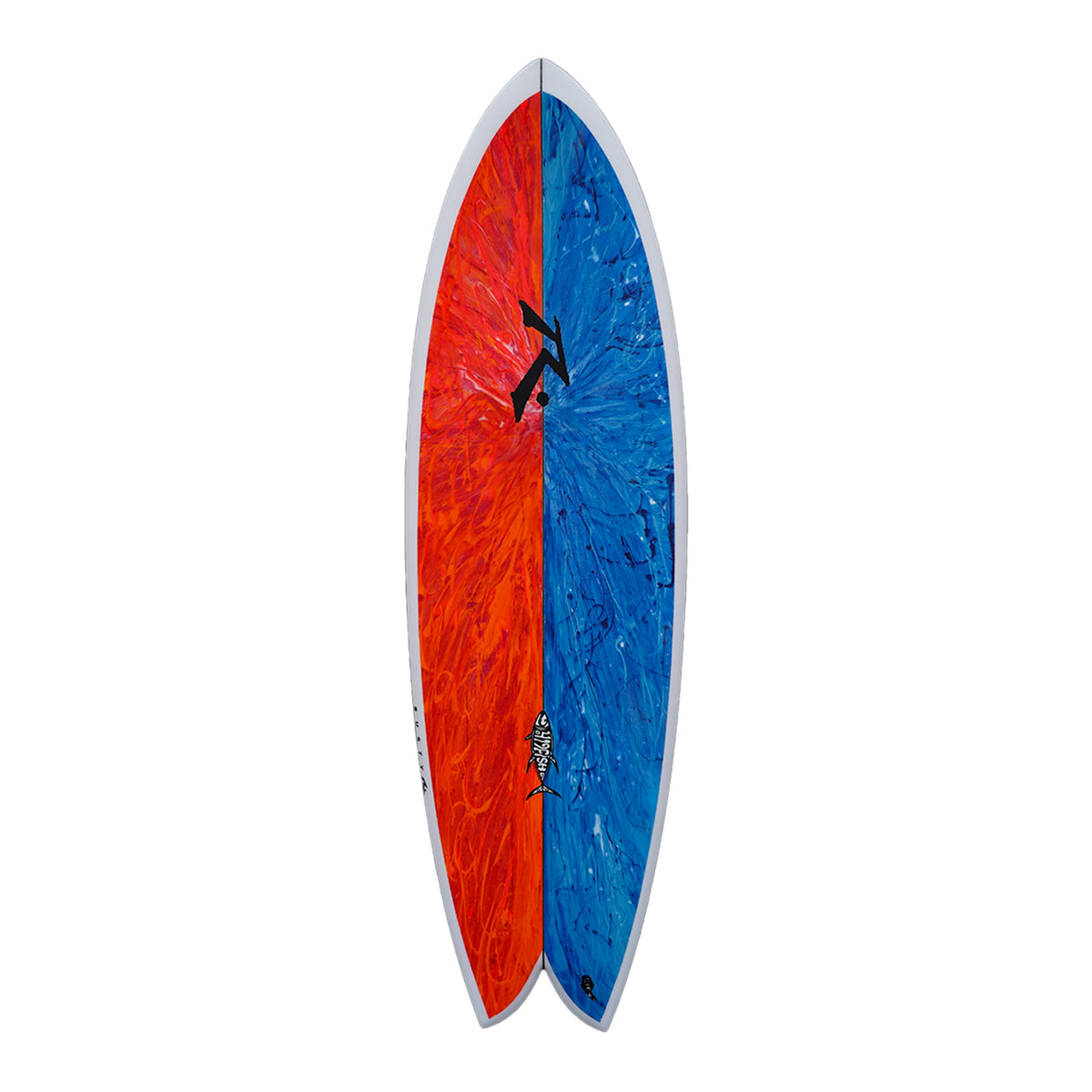 419fish - Alternative - Rusty Surfboards - Top View - Red and Blue Halves