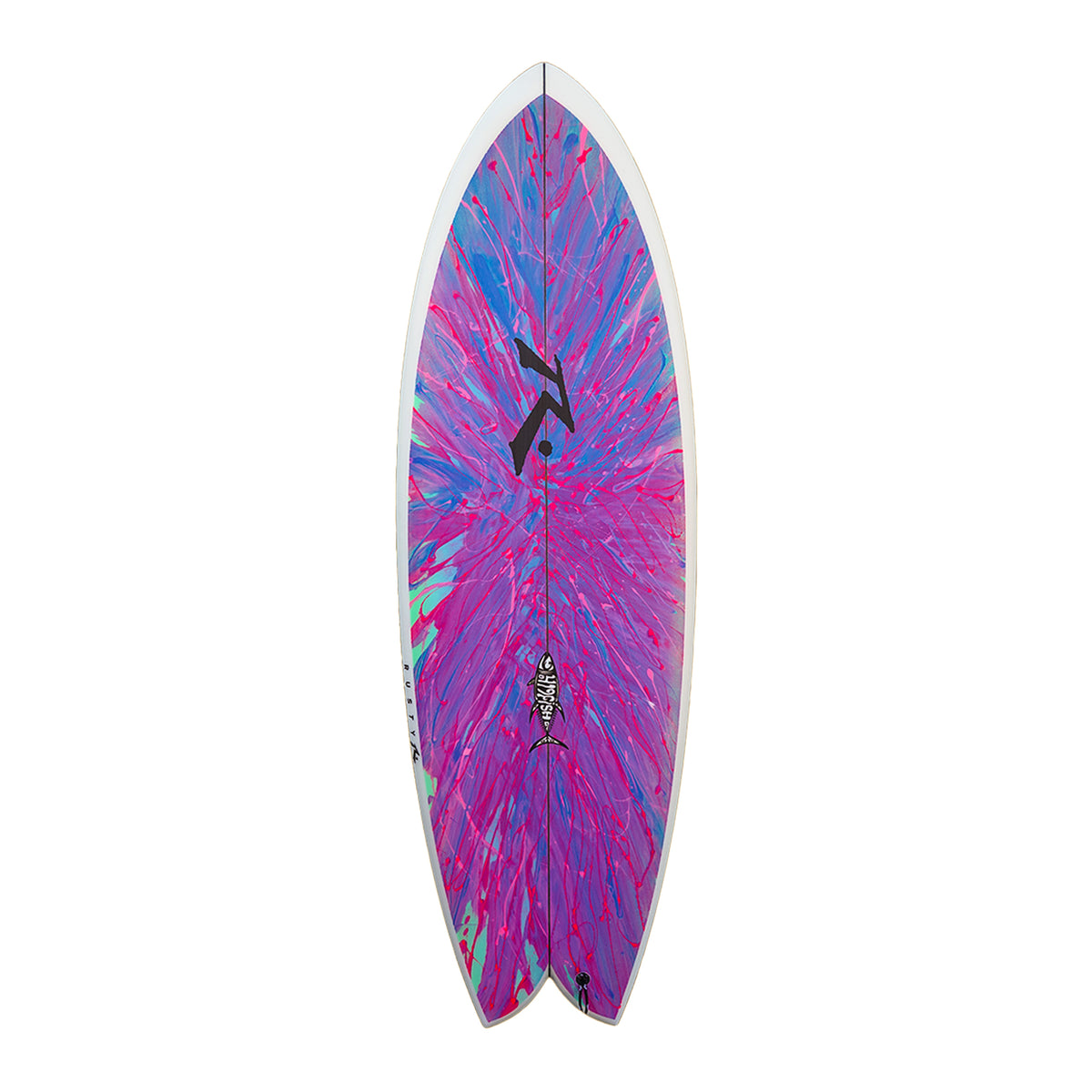 419fish - Alternative - Rusty Surfboards - Top View - Pink Purple Swirl