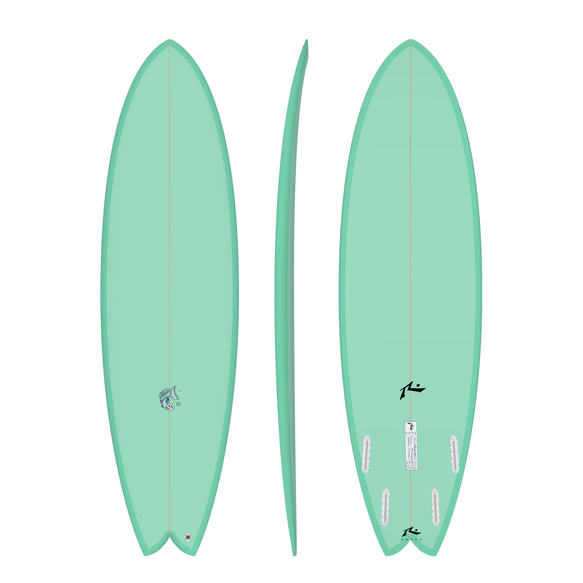 Rusty Not So Moby Fish surfboard