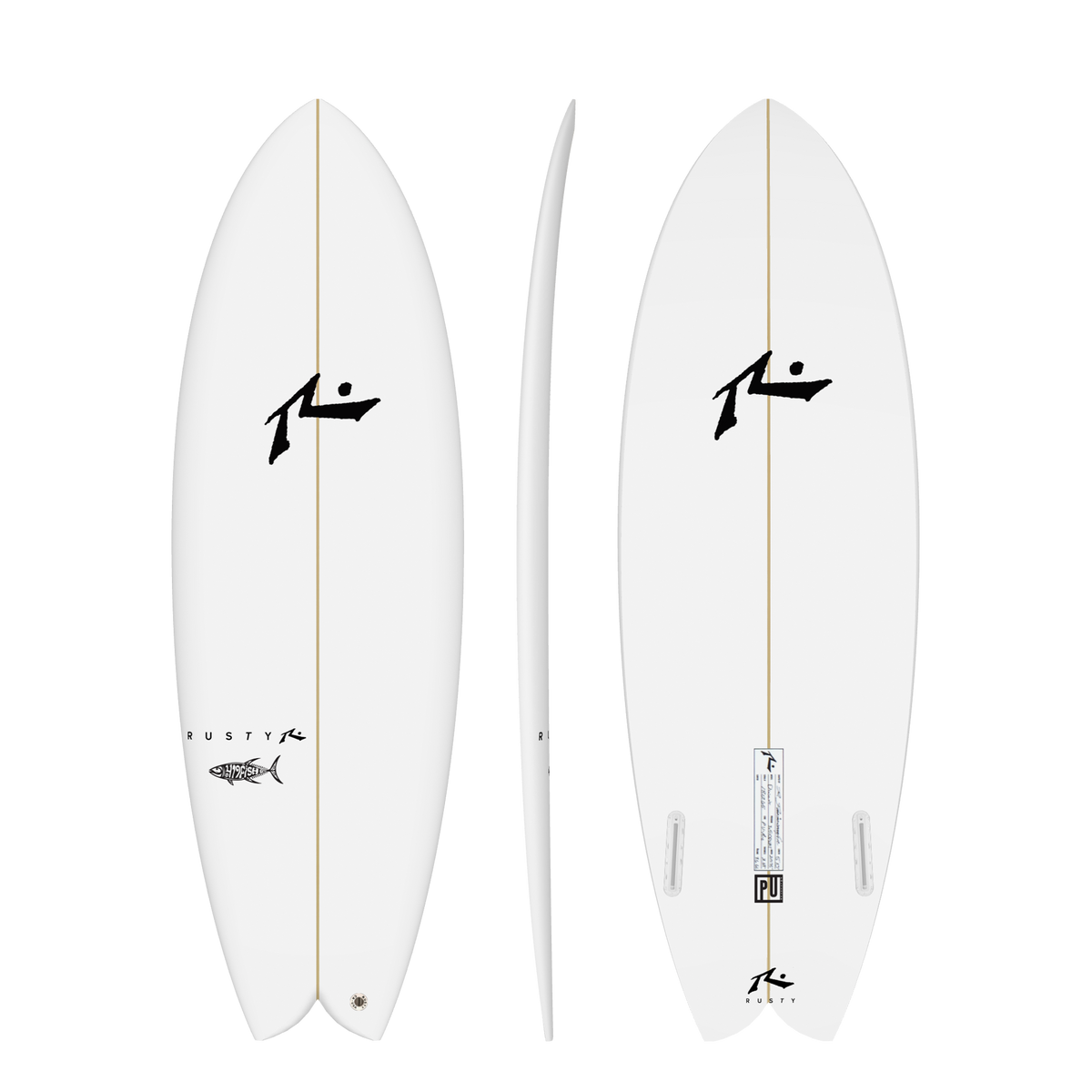 419 Fish 5'2" x 20.0 X 2.12 - 27.40L, Swallow, 2x  Futures Fin Boxes, PU - ID:1063764
