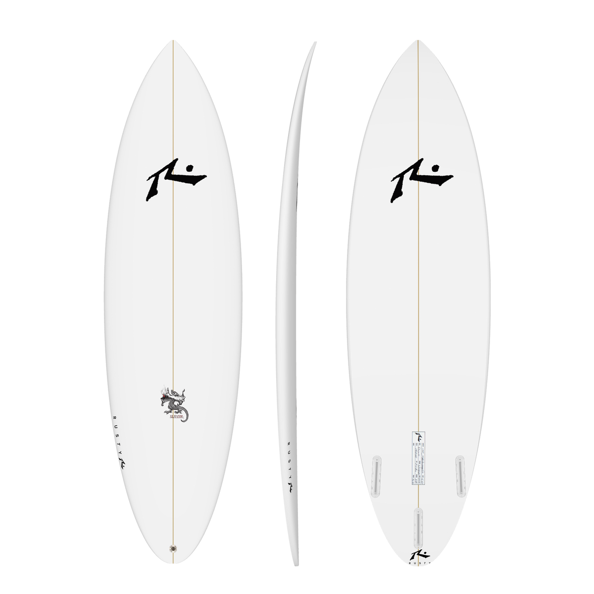 Slayer 6&#39;2&quot; x 19.5 X 2.5 - 33.00L, Round Pin, 3x  Futures Fin Boxes, PU - ID:1030247