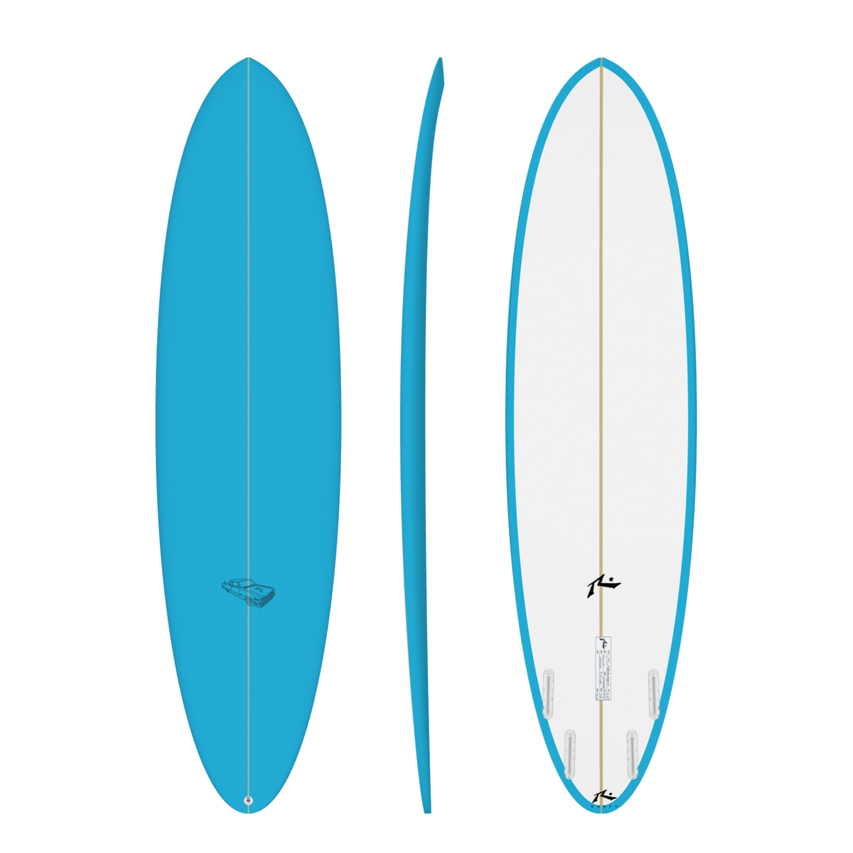 Lowrider 7'3" x 21.63 X 2.85 - 52.01L, Round Pin, 4x  Futures Fin Boxes, PU - ID:1047443