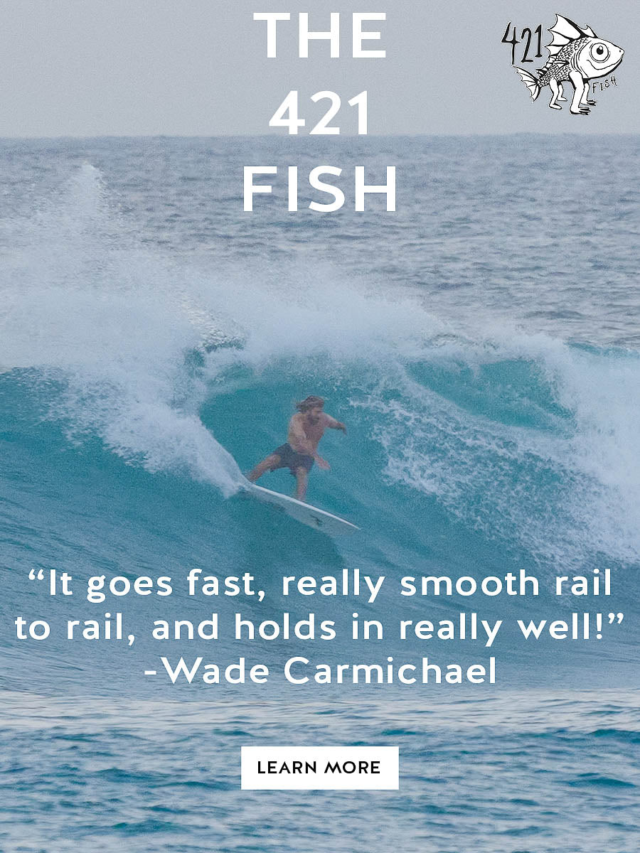 Wade Carmichael riding the 421 Fish in Salina Cruz - Rusty Surfboards - Mobile