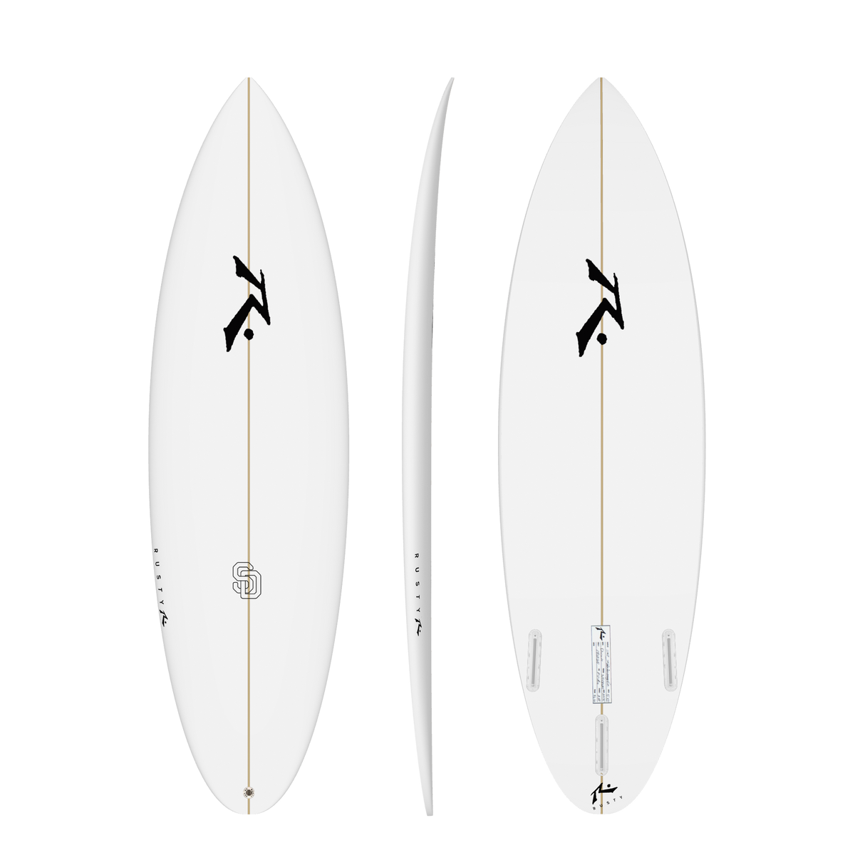 SD RT RE 6'0" x 19.25 X 2.5 - 31.40L, Round, 3x  Futures Fin Boxes, PU - ID:1082056