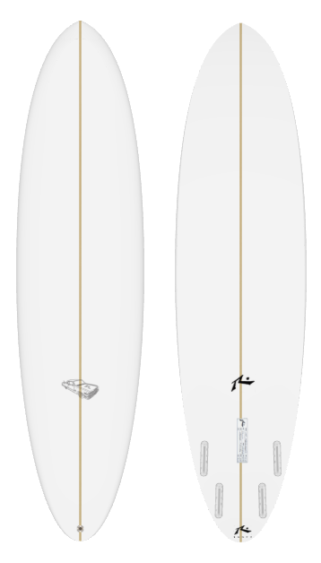 Lowrider 7'3" x 21.63 X 2.85 - 52.01L, Round Pin, 4x  Futures Fin Boxes, PU - ID:1047443