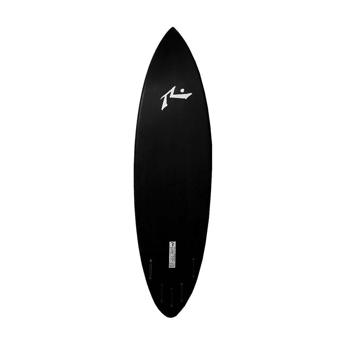 Black Blackbird Bottom View - Rusty Surfboards