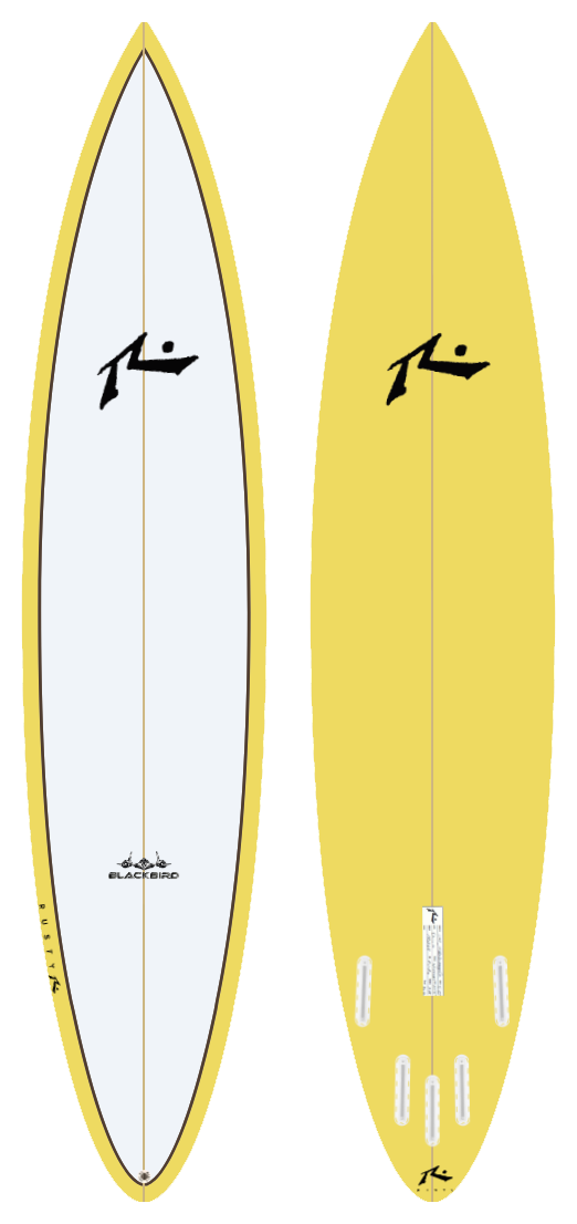 Blackbird 8'0" x 19.75 X 2.9 - 49L, Round Pin, 5x  Futures Fin Boxes, PU - ID:1174329
