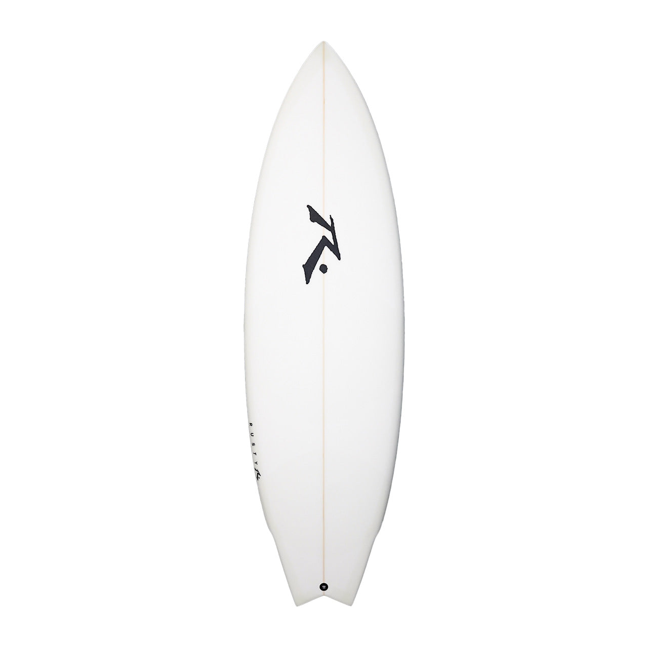 The Deuce Performance Twin Fin Surfboard - Rusty Surfboards + Noel Salas Collaboration - Deck View