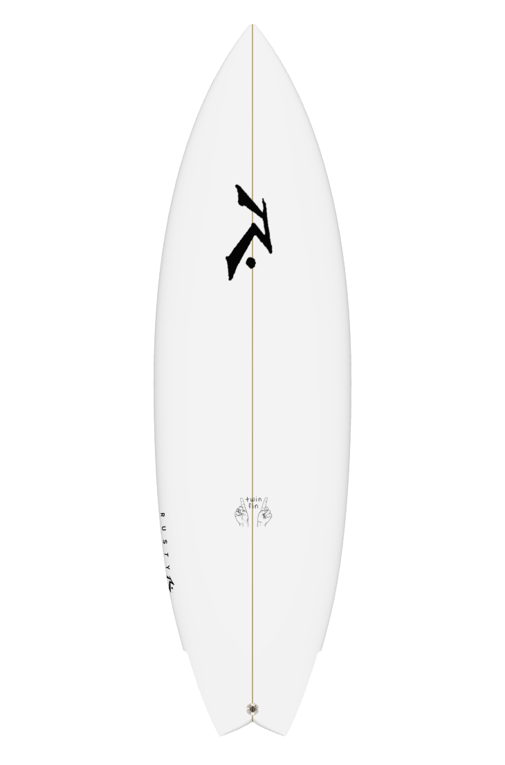 Twin Fin 5'11" x 19.38 x 2.55 - 31L, Swallow, 2x Futures Fin Boxes, PU - ID:1174263