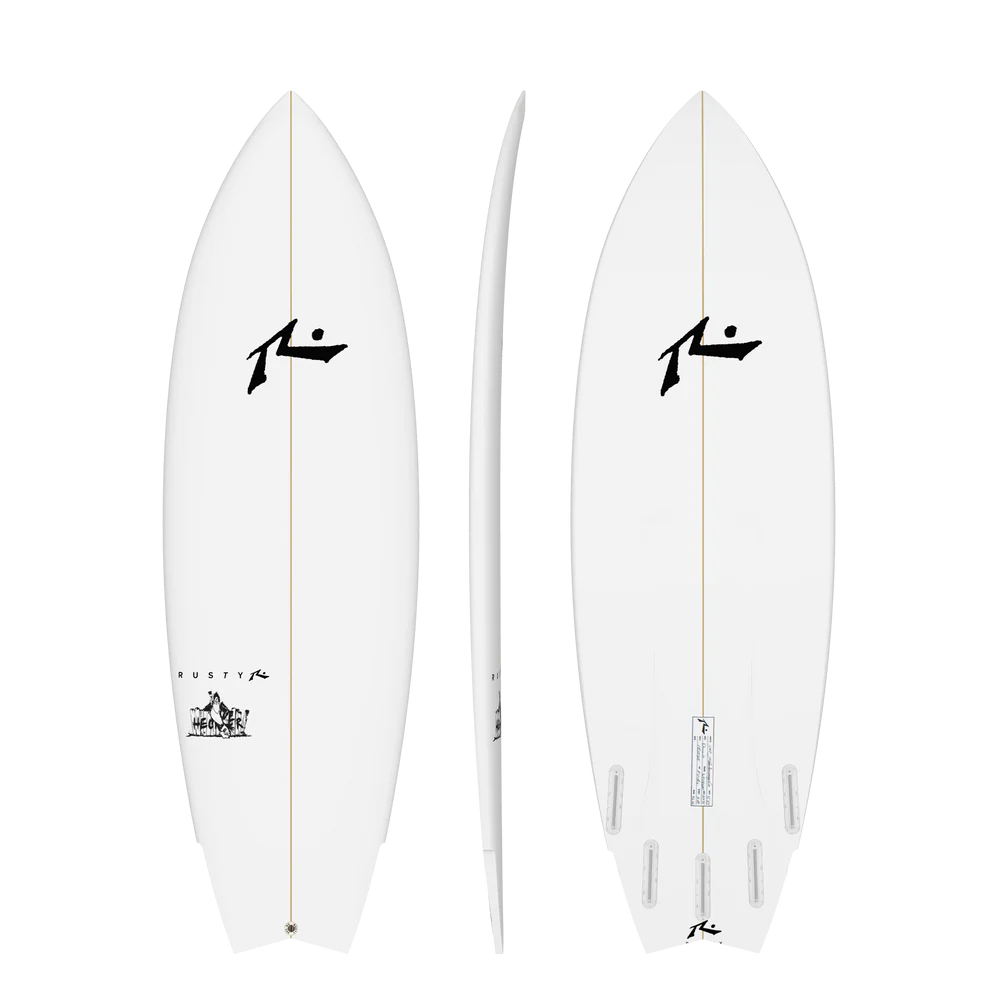 100$ Off! Heckler 5'8" x 19.25 x 2.5 - 31.5L, Round, 3x Futures Fin Boxes, PU - ID:1018626