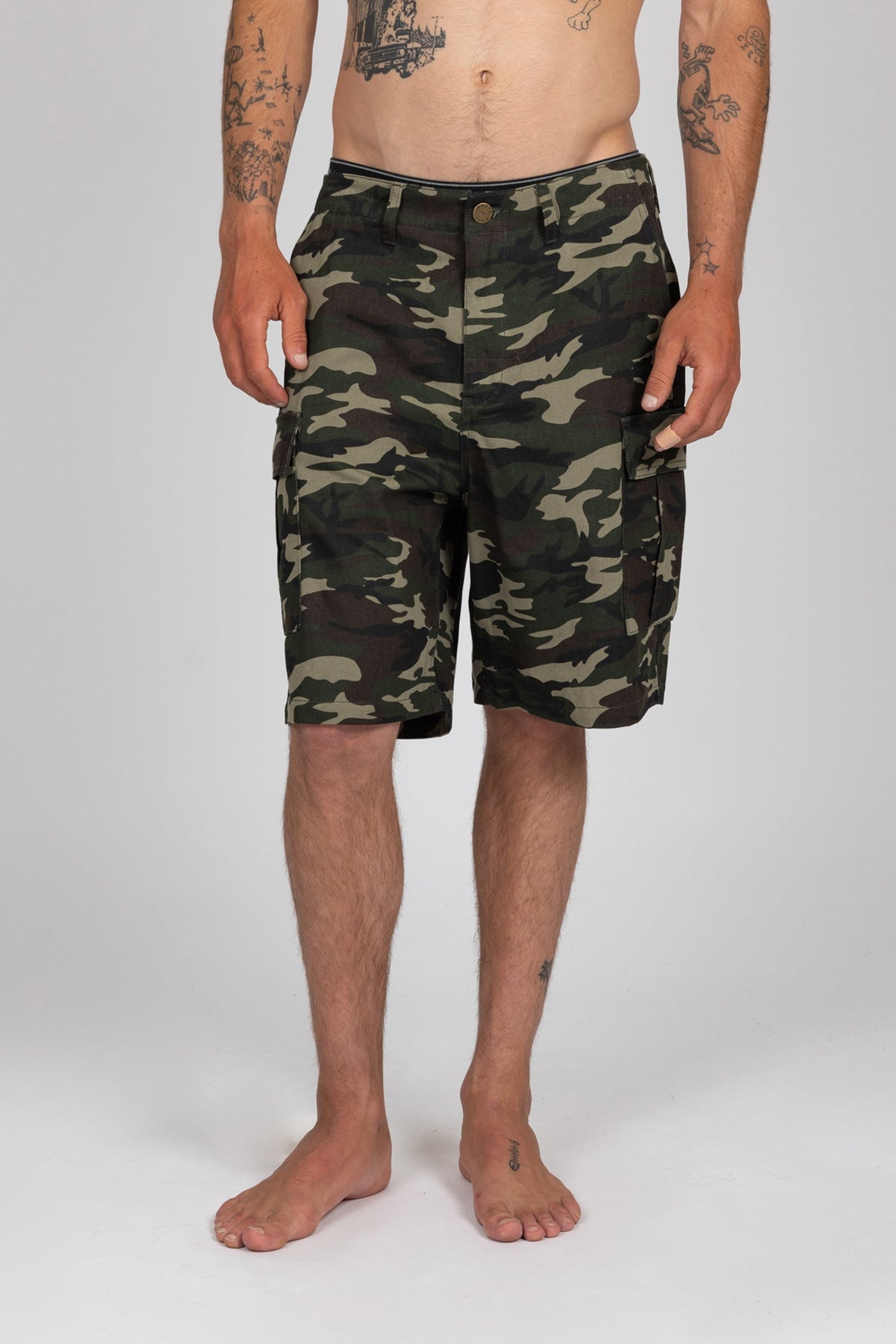 Rusty USA Baseline Cargo Short 21&quot; Camo