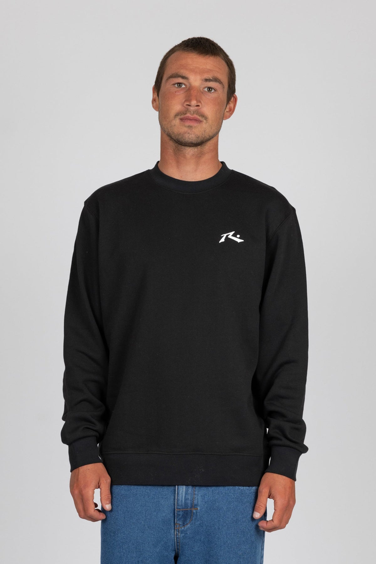 Rusty USA Baseline Fleece Crew Black