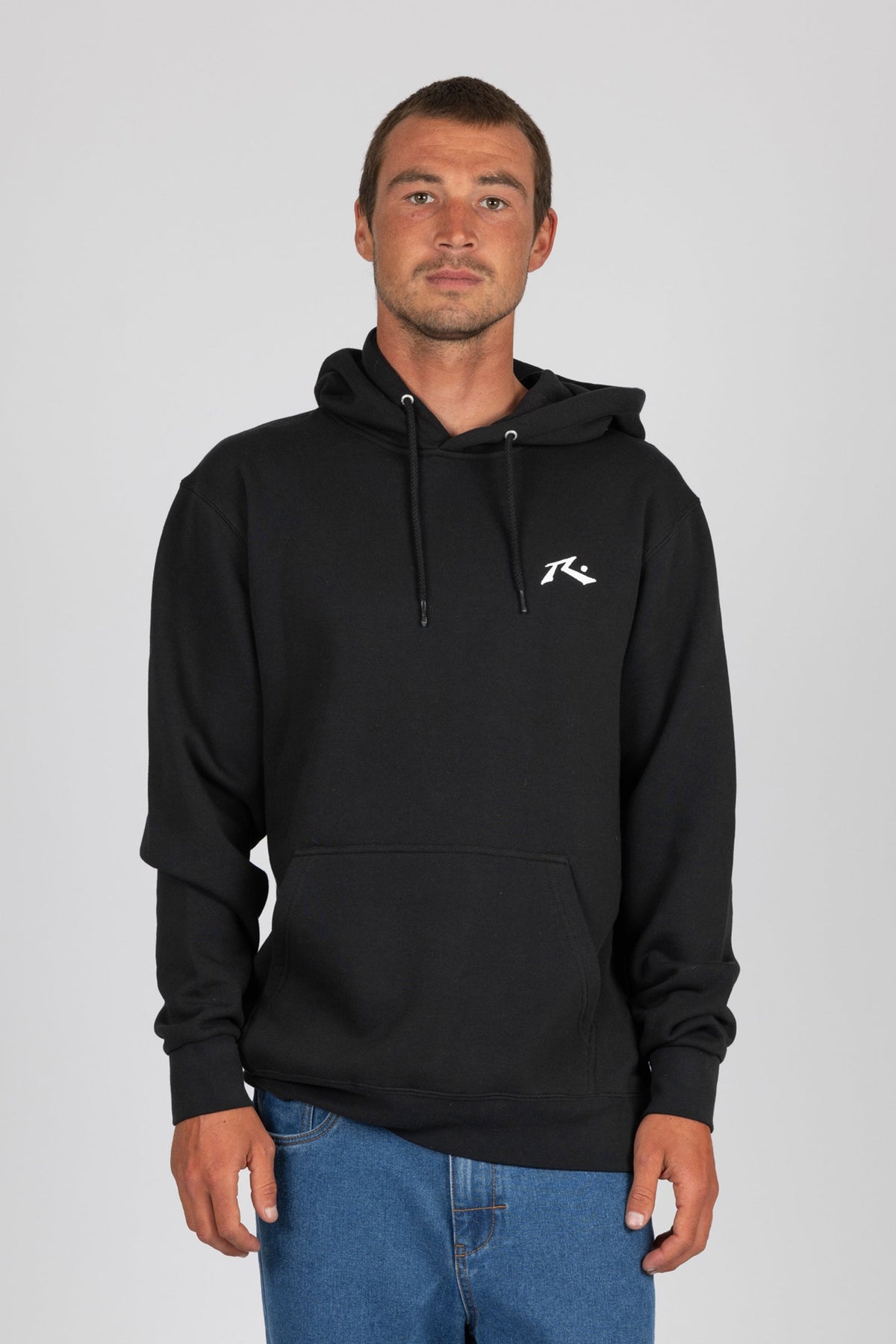 Rusty USA Baseline Fleece Hood Black