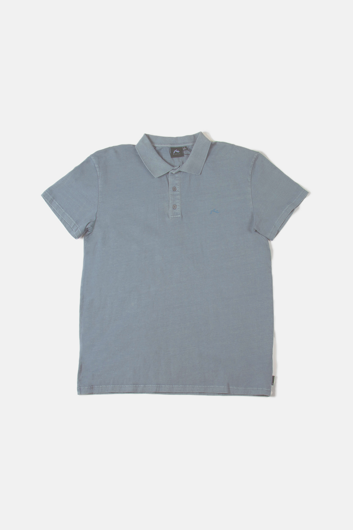 Rusty USA Comp Wash Short Sleeve Polo Shirt CHINA BLUE
