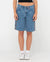 Rusty USA FLIP MOMMY LOW RISE WIDE LEG DENIM SHORT MIDDY BLUE MIDDY BLUE