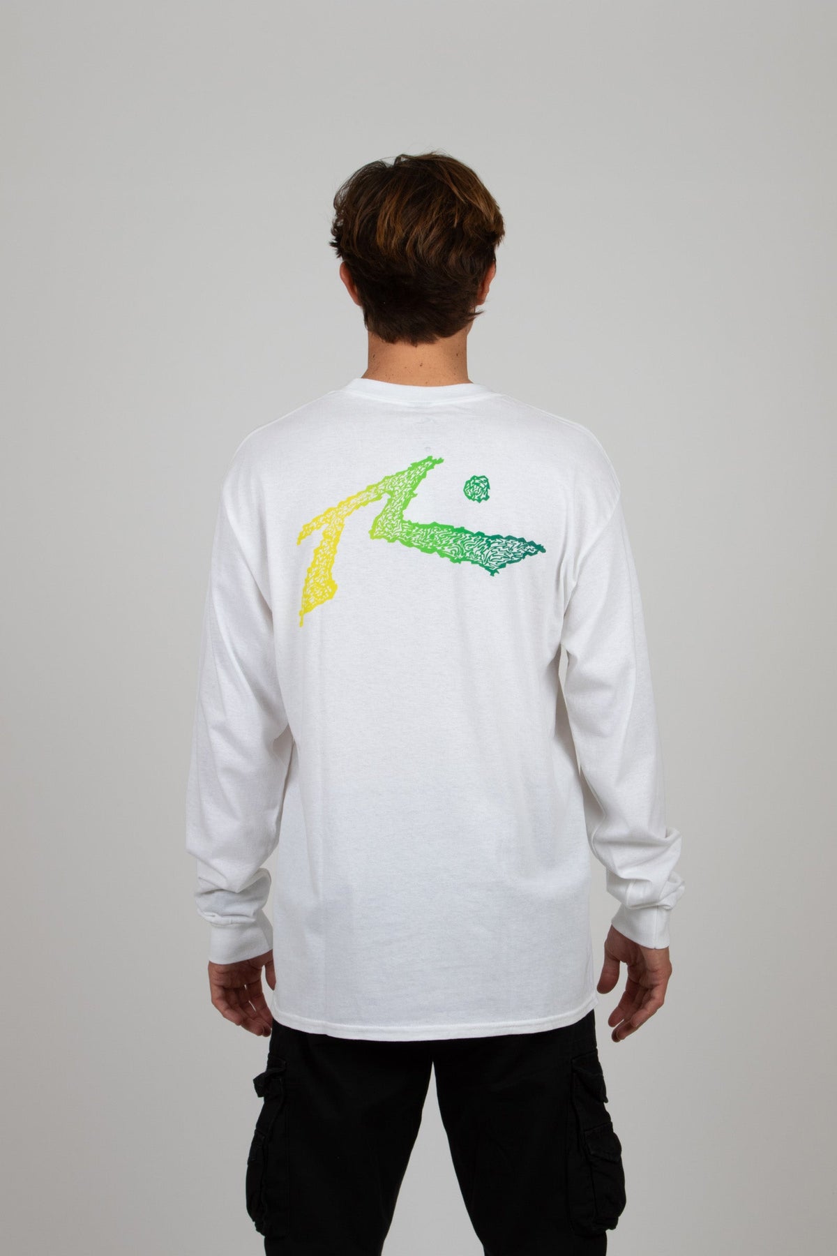 Rusty USA Ripple Ls Tee WHITE