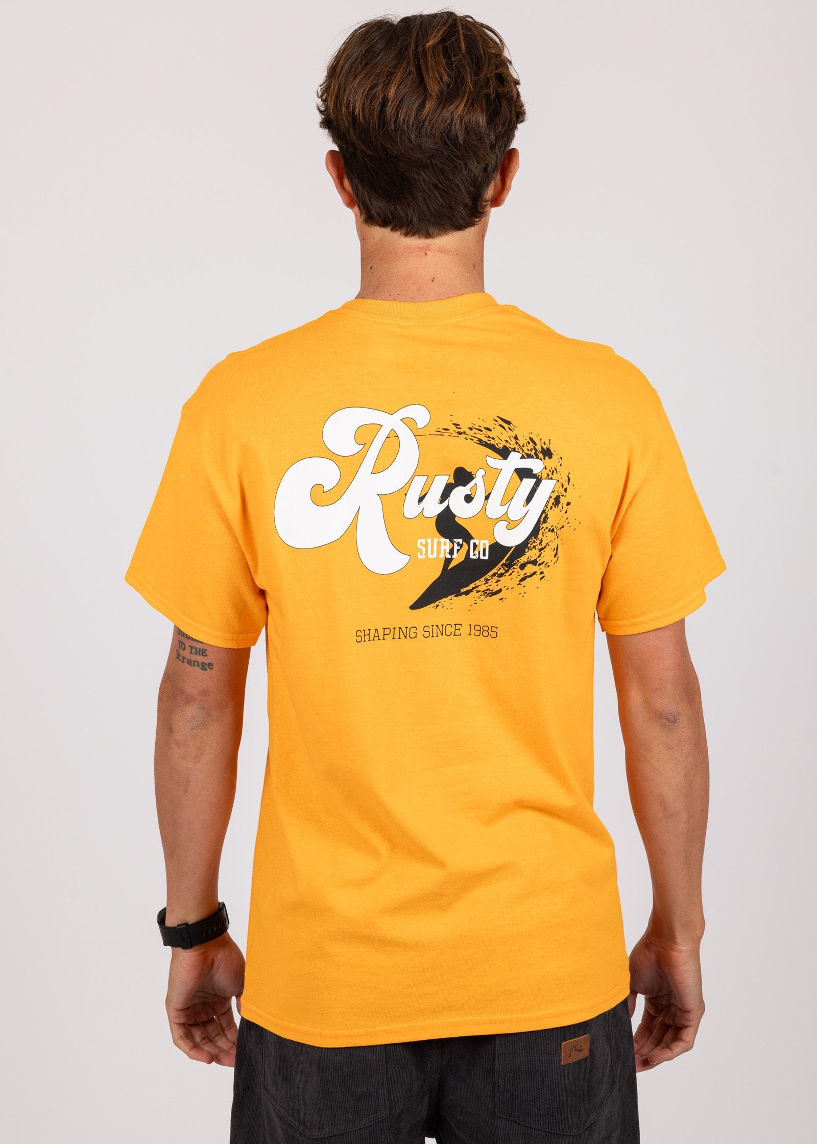 Rusty USA Vintage Wave Ss Tee ORANGE Rusty Surfboards