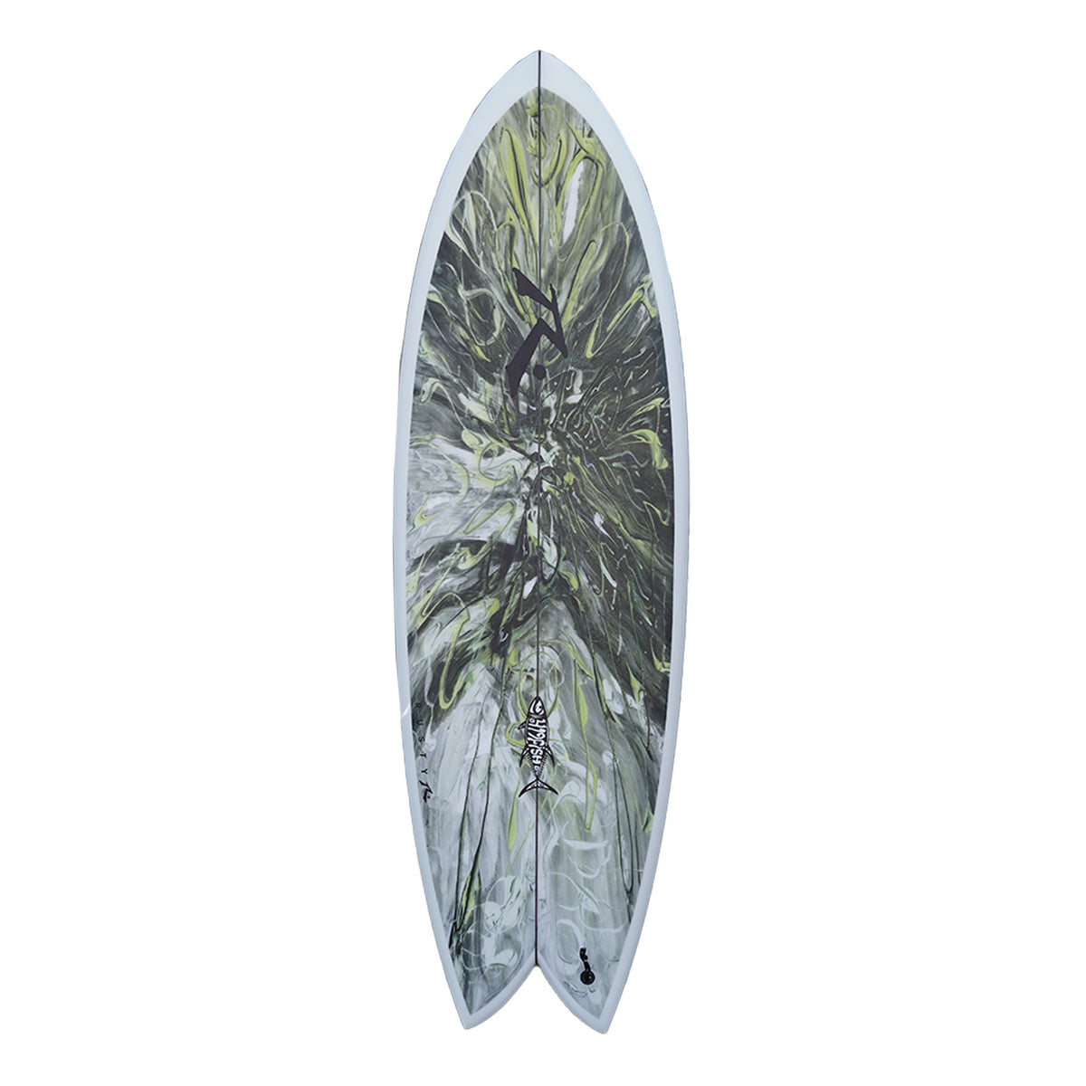 419fish - Alternative - Rusty Surfboards - Top View - Grey Swirl