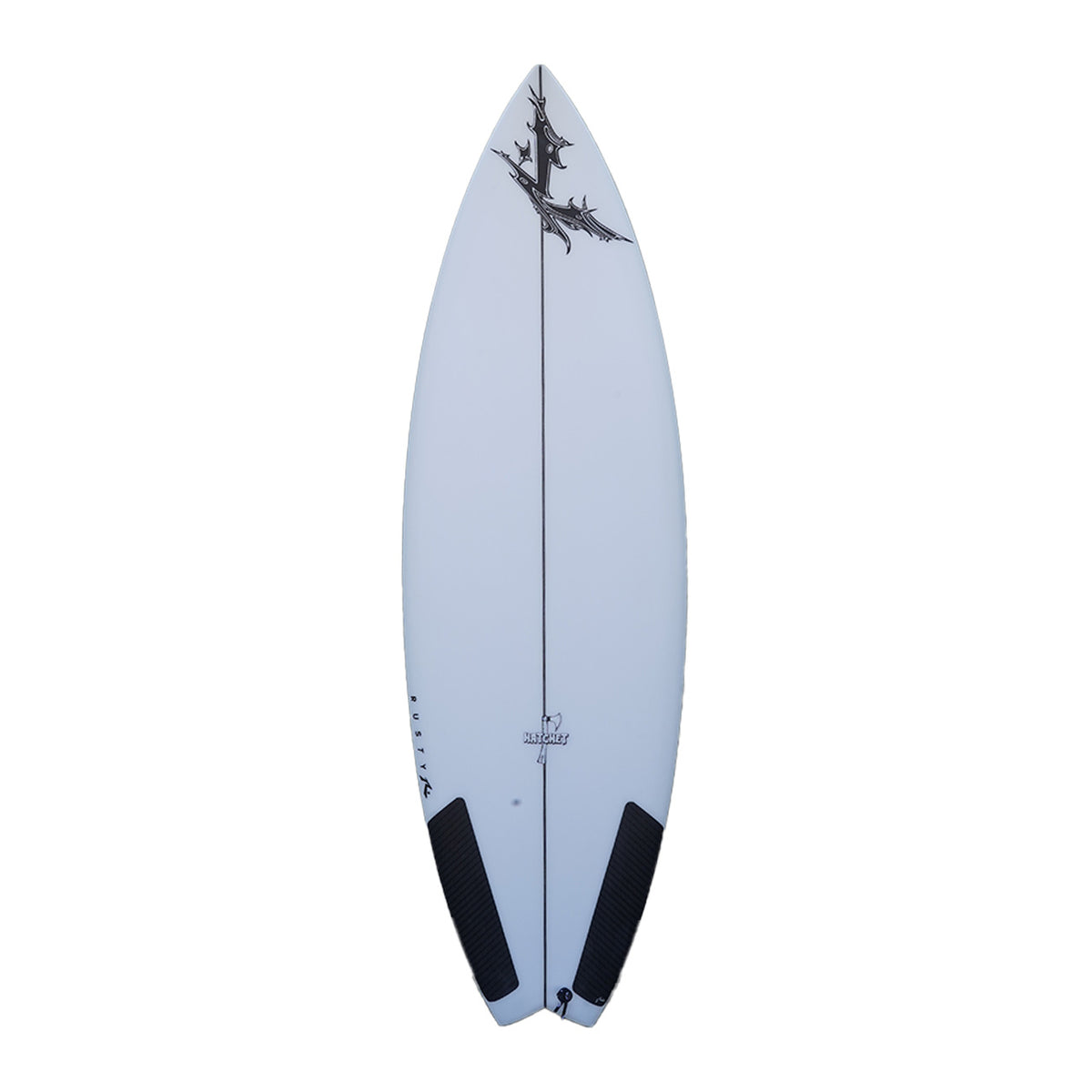 Hatchet - Alternative - Rusty Surfboards - Top View - Gothic Logo