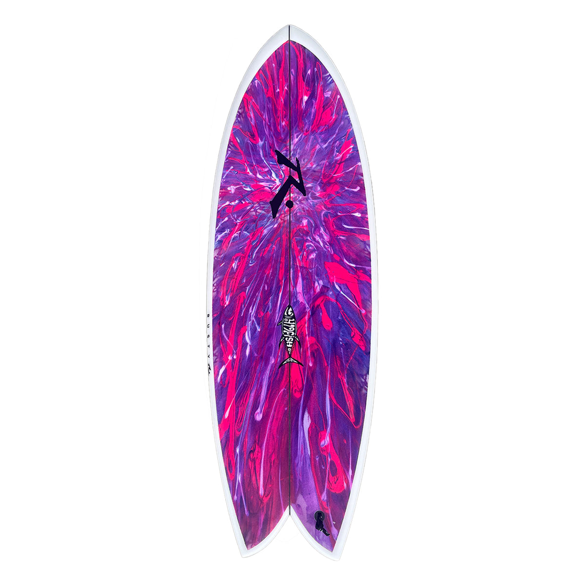 419fish - Alternative - Rusty Surfboards - Top View - Pink Swirl
