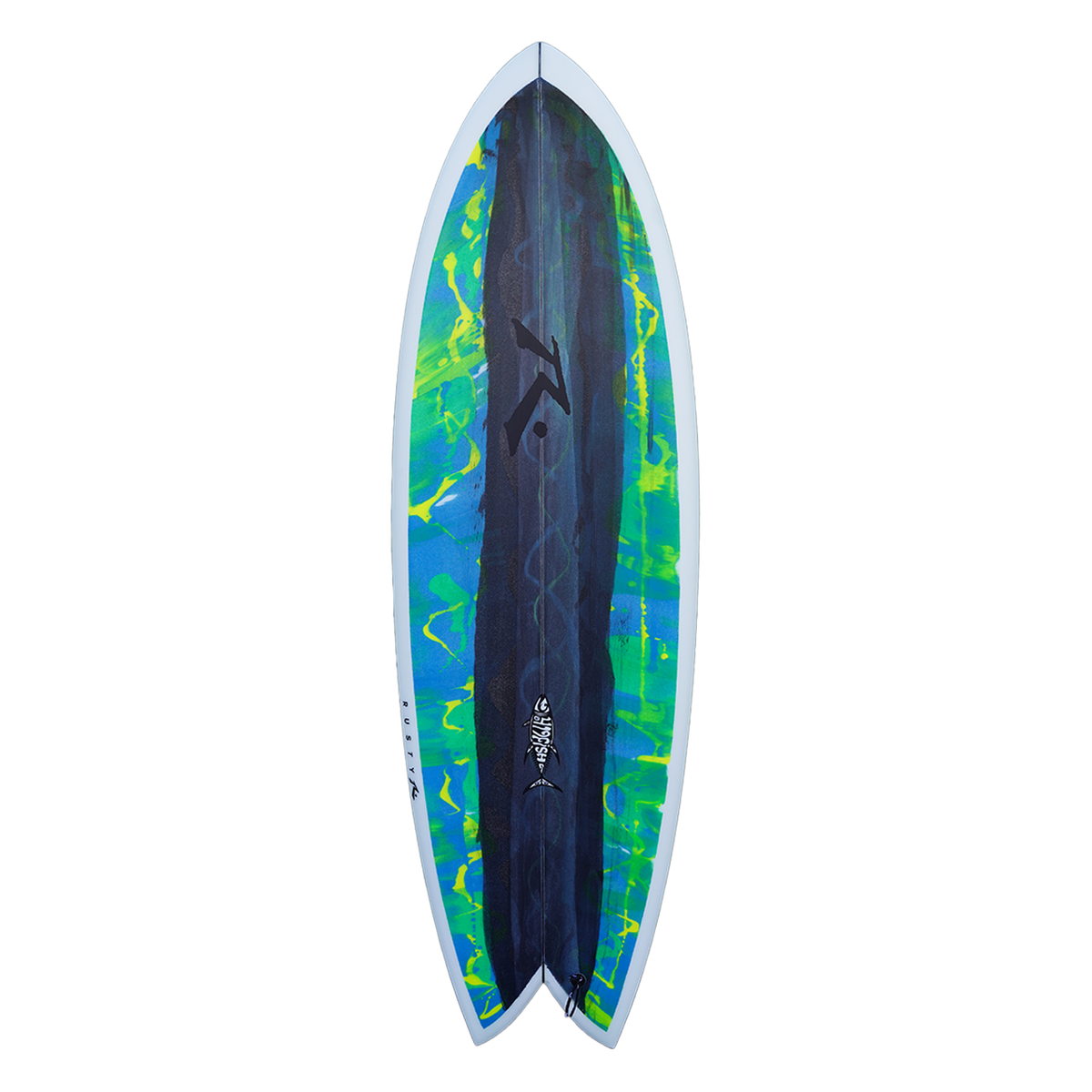419fish - Alternative - Rusty Surfboards - Top View - Dark Blue Swirl