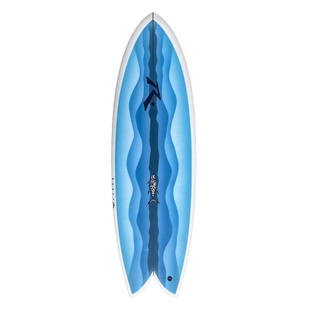419fish - Alternative - Rusty Surfboards - Top View - Blue Waves