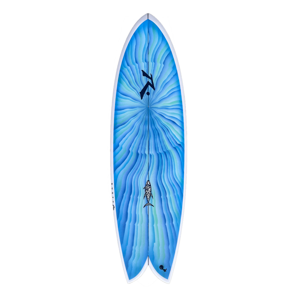 419fish - Alternative - Rusty Surfboards - Top View - Blue Starburst