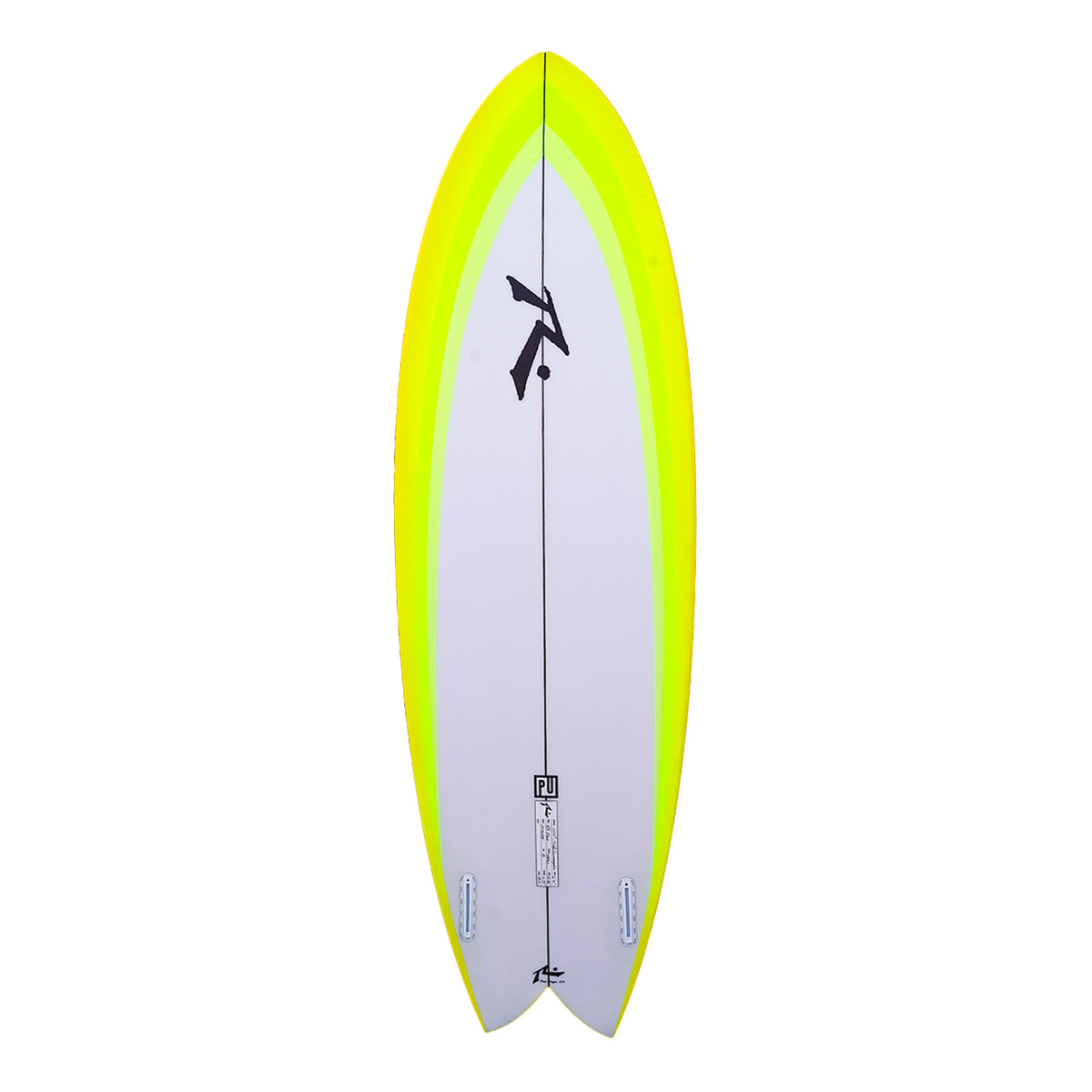 419fish - Alternative - Rusty Surfboards - Top View - Yellow Bottom