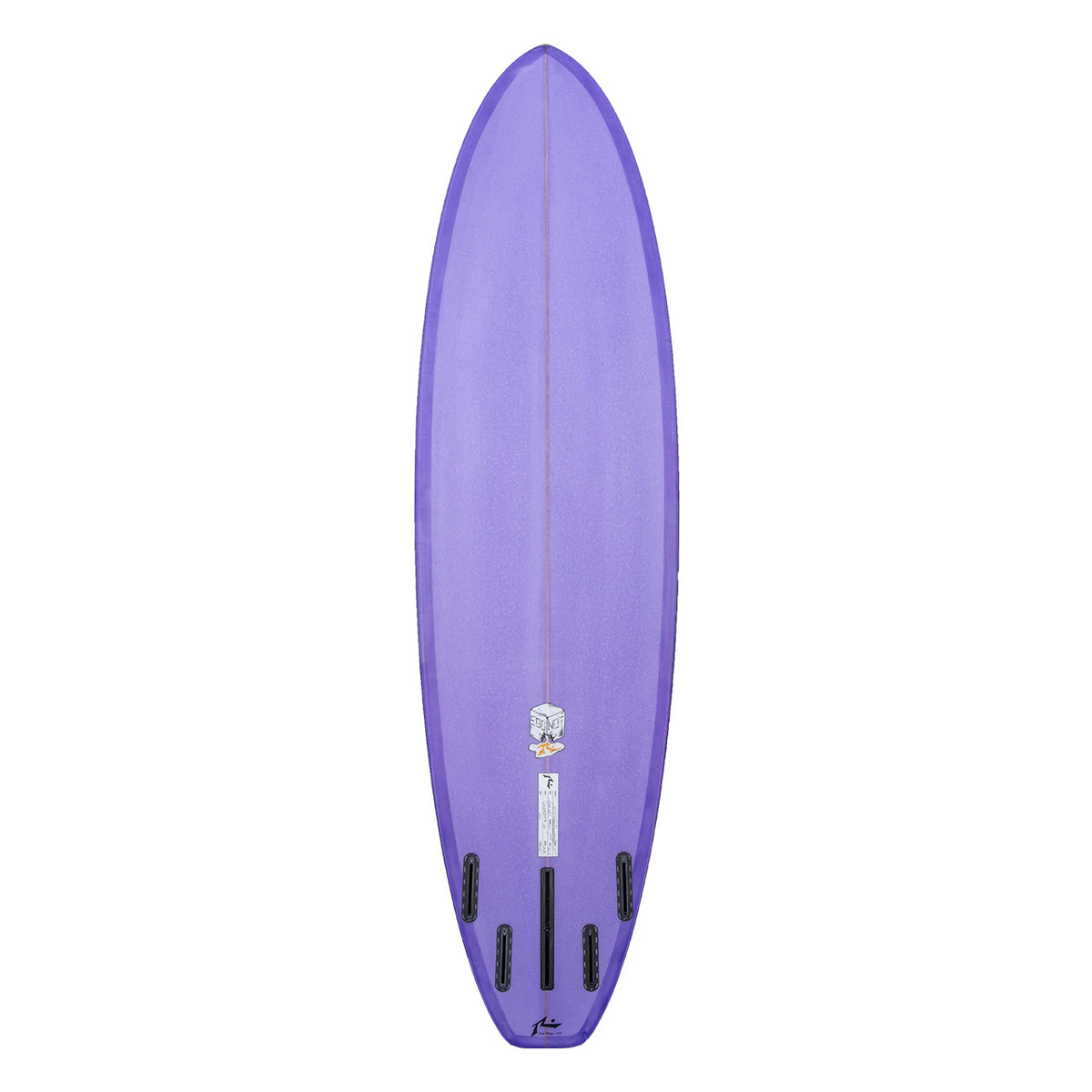 Egg Not - Made To Order - Mid Length - Purple - Bottom View - Rusty Surfboards