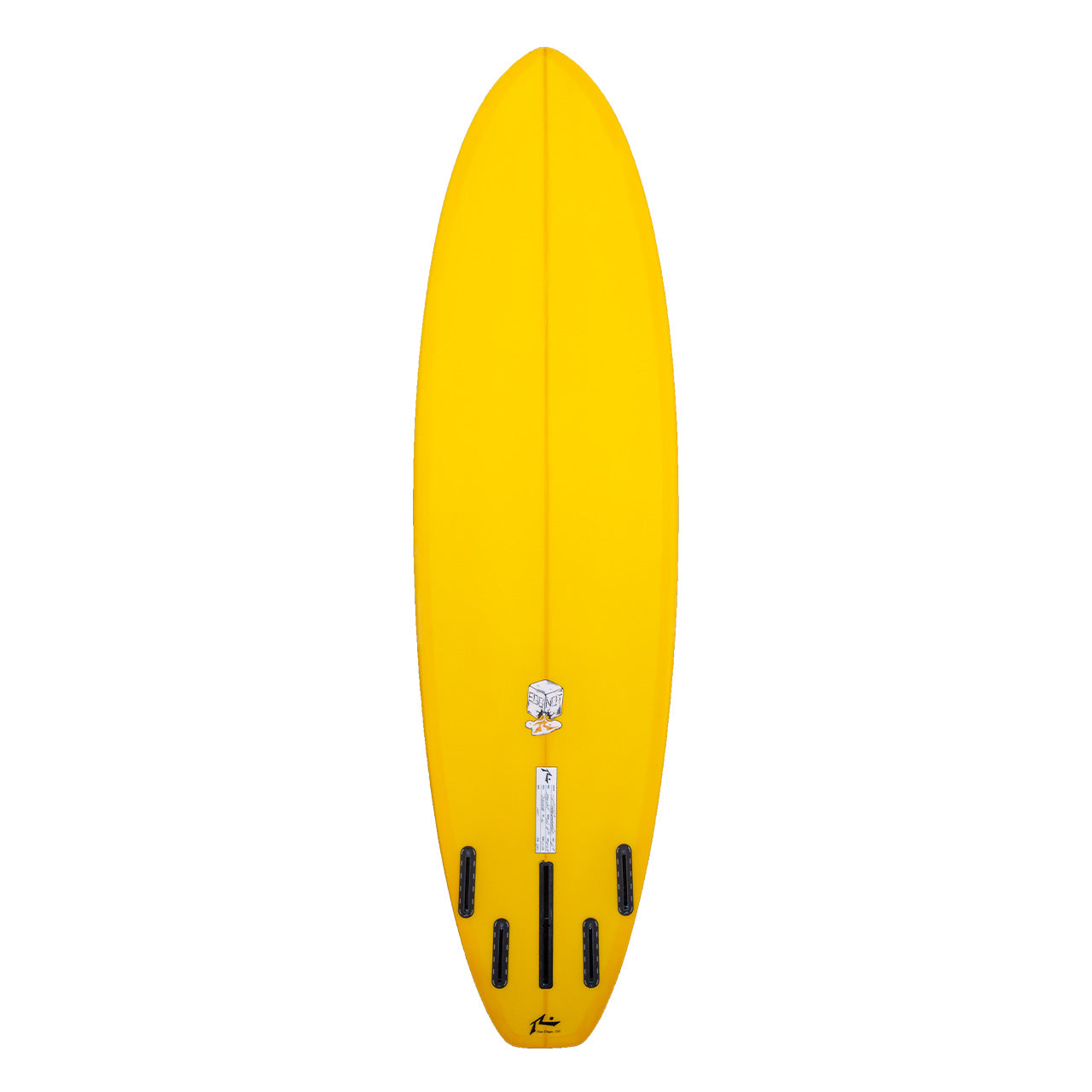 Egg Not - Made To Order - Mid Length - Yellow - Deck View - Rusty Surfboards