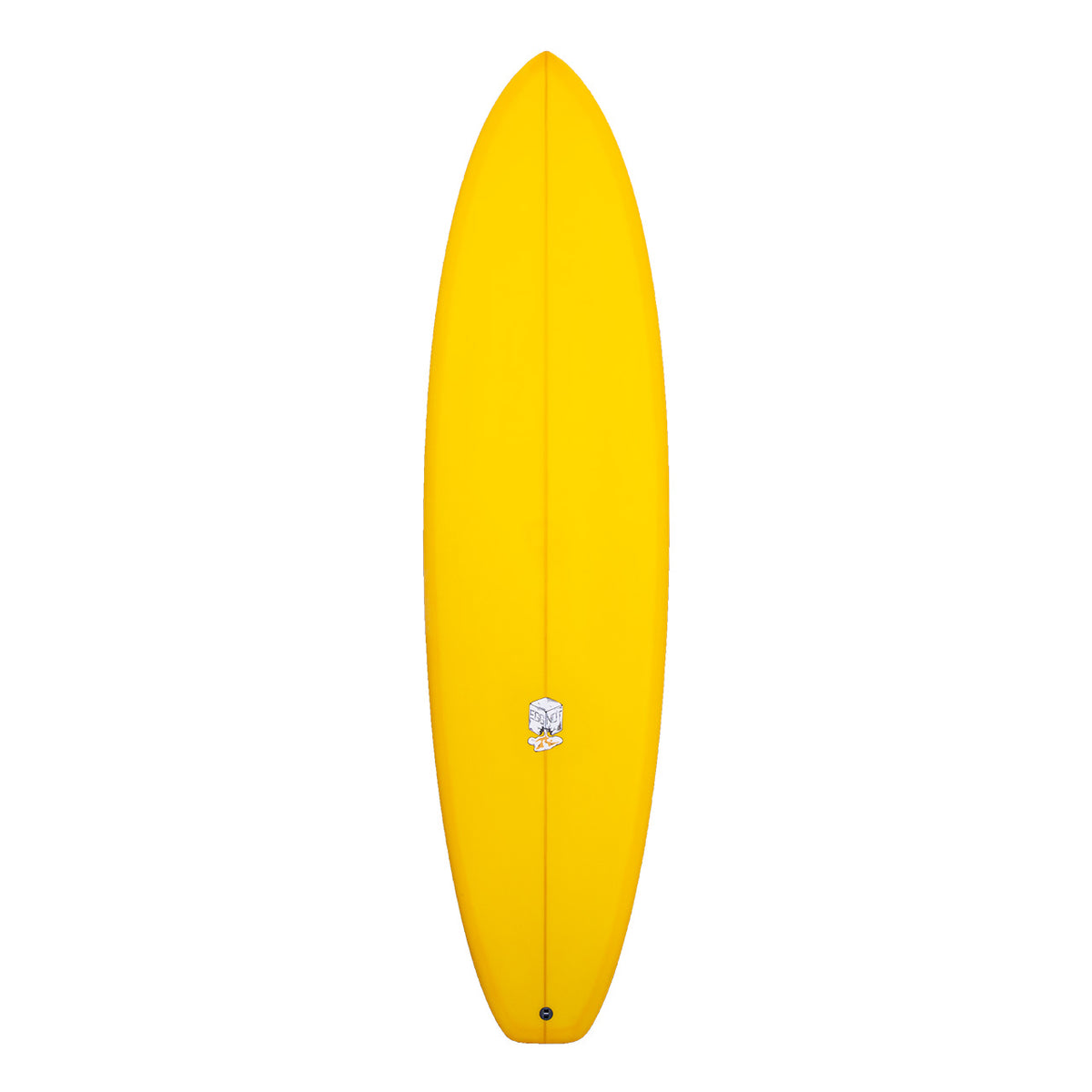 Egg Not - Made To Order - Mid Length - Yellow - Deck View - Rusty Surfboards