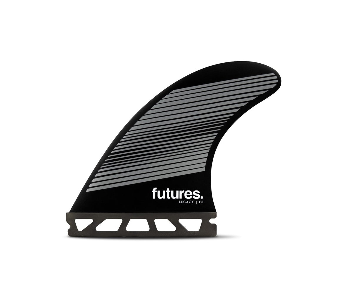 Futures F6 Legacy Series Fins - Thruster - Honeycomb - Black - Medium