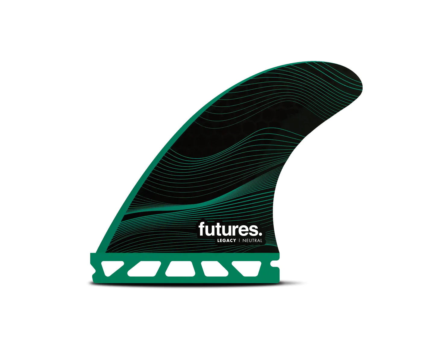 Futures F6 Legacy Series Fins - Thruster - Honeycomb - Green - Medium