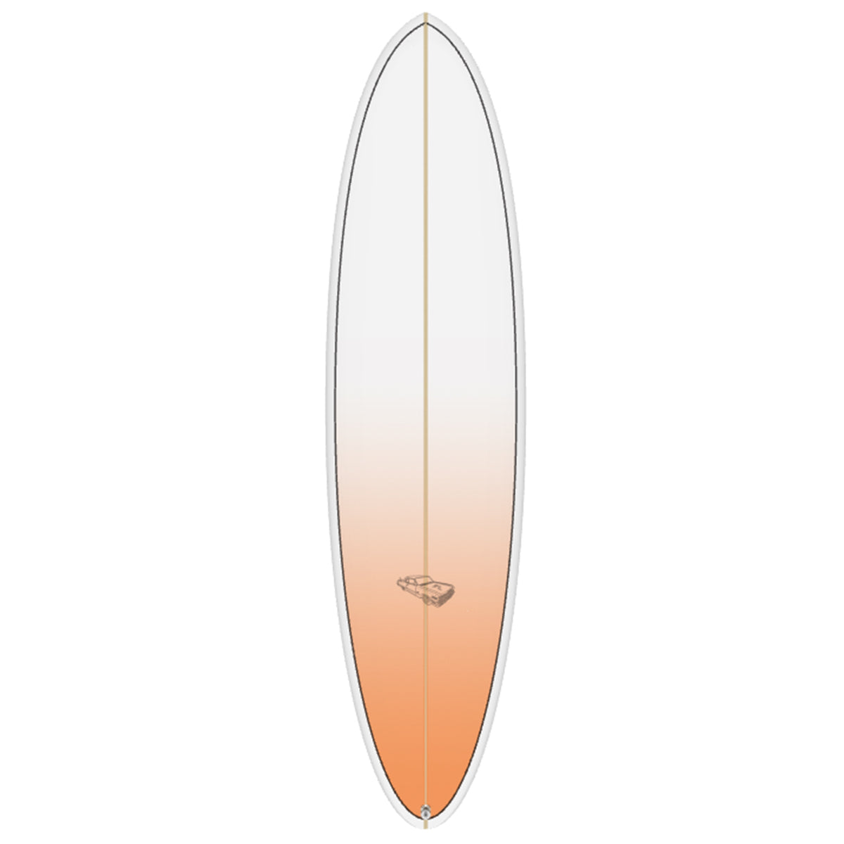 Lowrider - Mid Length - Rusty Surfboards - Top View - Sunset