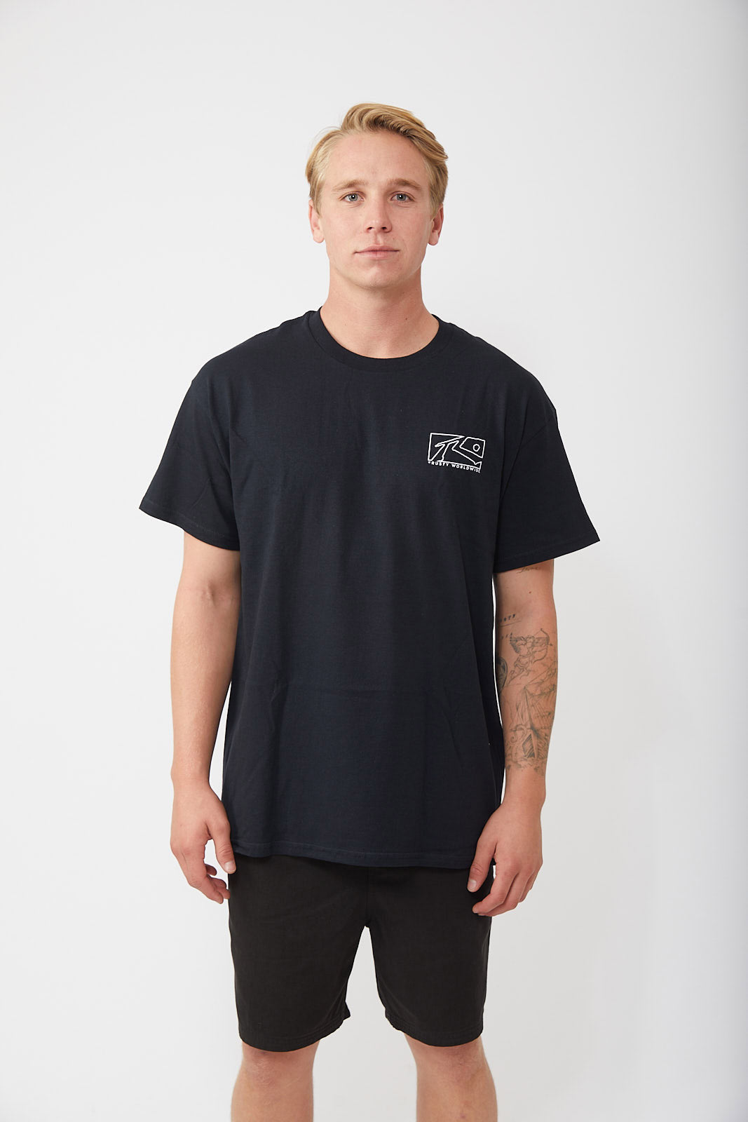 Rusty USA Boxed Out Ss Tee BLACK