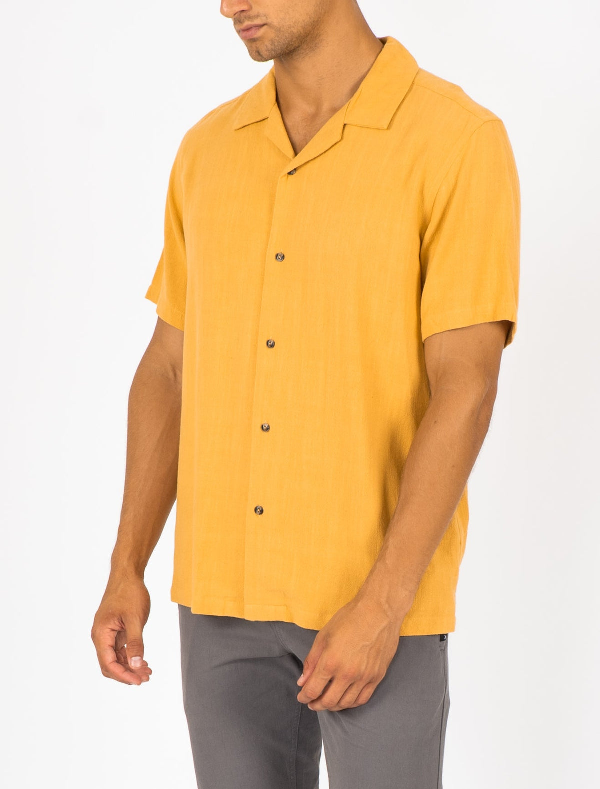 Rusty USA Rehash Short Sleeve Shirt - Mustard MUSTARD